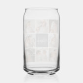 Modernes Family Collage Foto & Personalisierte Ges Dosenglas (Rückseite)