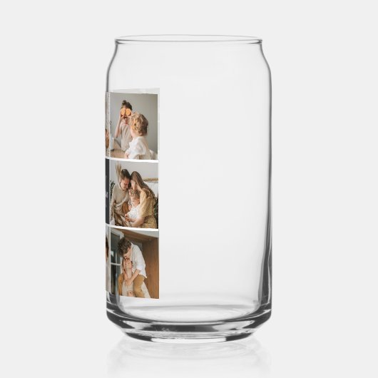 Modernes Family Collage Foto & Personalisierte Ges Dosenglas (Links)