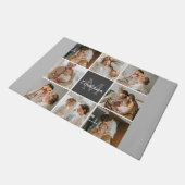 Modernes Family Collage Foto & Personalisierte Ges Fußmatte (Schrägansicht)