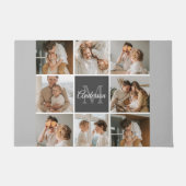 Modernes Family Collage Foto & Personalisierte Ges Fußmatte (Vorderseite)