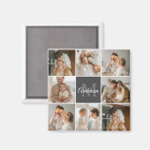 Modernes Family Collage Foto & Personalisierte Ges Magnet (Vorderseite/Rückseite)