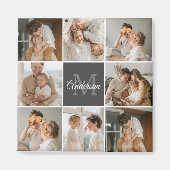 Modernes Family Collage Foto & Personalisierte Ges Magnet (Vorne)