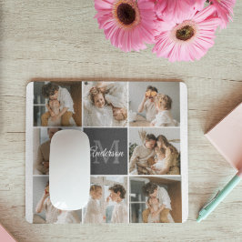 Modernes Family Collage Foto & Personalisierte Ges Mousepad