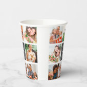 Modernes Family Collage Foto & Personalisierte Ges Pappbecher (Links)