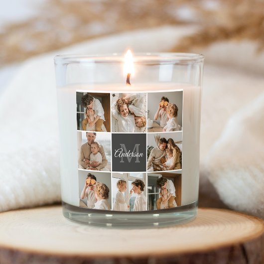 Modernes Family Collage Foto & Personalisierte Ges Quadratischer Aufkleber