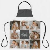 Modernes Family Collage Foto & Personalisierte Ges Schürze (Vorderseite)