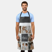 Modernes Family Collage Foto & Personalisierte Ges Schürze (Getragen)