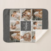 Modernes Family Collage Foto & Personalisierte Ges Sherpadecke (Vorderseite (Horizontal))