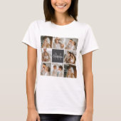 Modernes Family Collage Foto & Personalisierte Ges T-Shirt (Vorderseite)