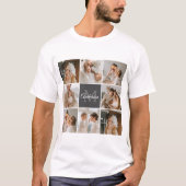 Modernes Family Collage Foto & Personalisierte Ges T-Shirt (Vorderseite)