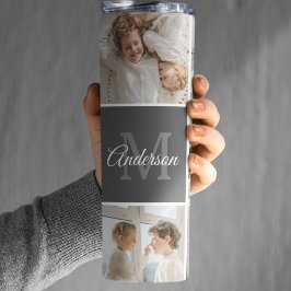 Modernes Family Collage Foto & Personalisierte Ges Thermosbecher