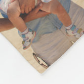 Modernes FAMILY-Collage Monogram Name 5 Fotos Fleecedecke (Ecke)