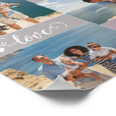 Modernes FAMILY-Collage Monogram Name 5 Fotos Poster (Ecke)