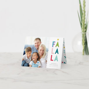 MODERNES FAMILY FOTO fett, farbenfroh und fein Feiertagskarte