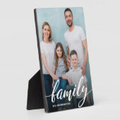 Modernes Family Script-Foto Fotoplatte (Seite)