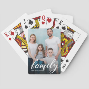 Modernes Family Script-Foto Spielkarten