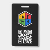 Modernes Farb-Logo-Hausreinigungsdienst-QR-Code Ausweis (Rückseite)