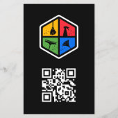 Modernes Farb-Logo Hausreinigungsdienst QR-Code Flyer (Hinten)