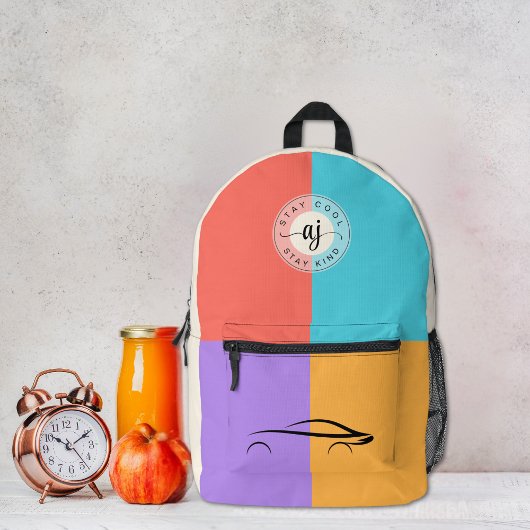 Modernes Farbblock-Backpack - Cool Bleibe Typ Blei Bedruckter Rucksack