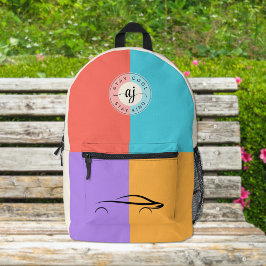 Modernes Farbblock-Backpack - Cool Bleibe Typ Blei Bedruckter Rucksack