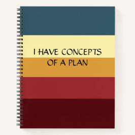 Modernes Farbblock Horizontales Streifen Grünes Mo Notizblock