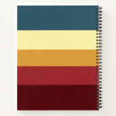 Modernes Farbblock Horizontales Streifen Grünes Mo Notizblock (Rückseite)