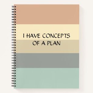 Modernes Farbblock Horizontales Streifen Grünes Mo Notizblock