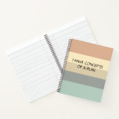 Modernes Farbblock Horizontales Streifen Grünes Mo Notizblock (Innenseite)