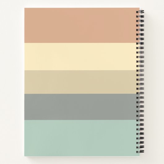 Modernes Farbblock Horizontales Streifen Grünes Mo Notizblock (Rückseite)