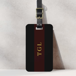 Modernes Farbblock - kundenspezifisches Monogramm- Gepäckanhänger