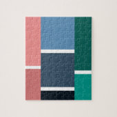 Modernes Farbblockmuster Puzzle (Vertikal)