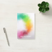 Modernes, farbenfroh blaues Lila grünes Rotes Oran Post-it Klebezettel (Büro)