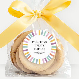 Modernes, farbenfroh einfaches Kids OsterGastgesch Runder Aufkleber