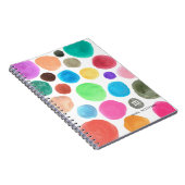 Modernes, farbenfroh-farbiges Monogramm Notizblock (Rechte Seite)