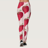 Modernes, farbenfroh gestaltetes Apple-Muster Leggings (Rückseite)