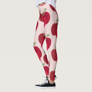 Modernes, farbenfroh gestaltetes Apple-Muster Leggings