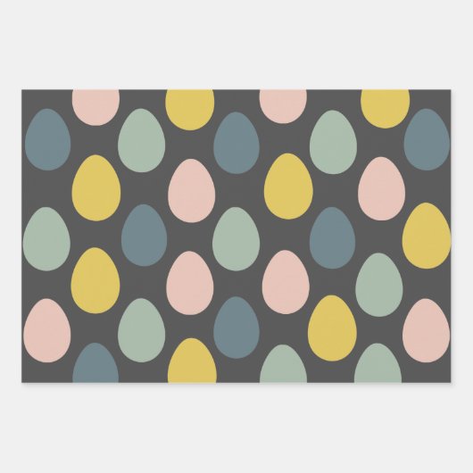 Modernes, farbenfroh gestaltetes Osterverpackungsp Geschenkpapier Set (Vorderseite 3)