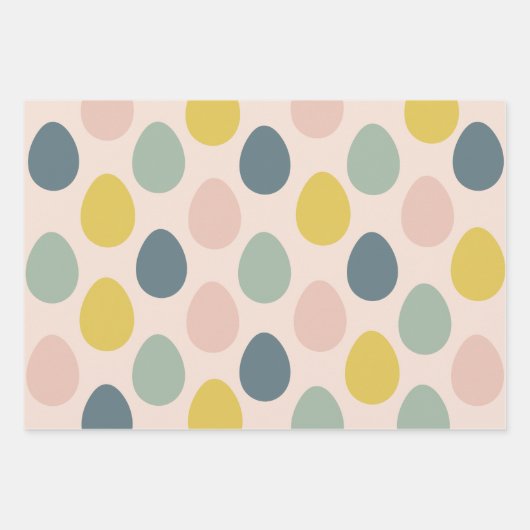 Modernes, farbenfroh gestaltetes Osterverpackungsp Geschenkpapier Set (Vorderseite 2)