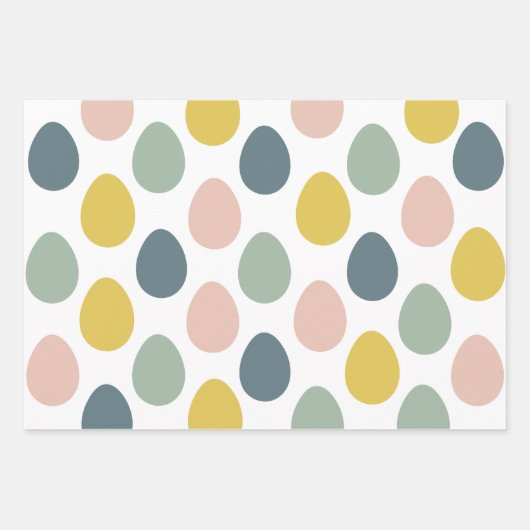 Modernes, farbenfroh gestaltetes Osterverpackungsp Geschenkpapier Set (Vorderseite)