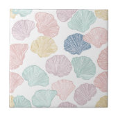 Modernes, farbenfroh-pastellfarbenes Küstenmuster Fliese (Vorderseite)