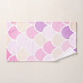 Modernes, farbenfroh rosa Mermaid-Muster Badhandtuch Set (Handtuch)