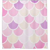 Modernes, farbenfroh rosa Mermaid-Muster Duschvorhang (Vorderseite)
