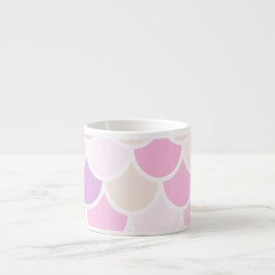 Modernes, farbenfroh rosa Mermaid-Muster Espressotasse