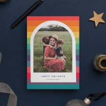 Modernes, farbenfrohe Arch Happy Holidays Foto