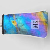 Modernes, farbenfrohe Marmormongramm Golf Headcover (Vorderseite)