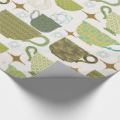 Modernes, farbenfrohe Teacup aus dem Mittelalter Geschenkpapier (Ecke)