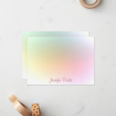 Modernes, farbenfrohe Vorlage Handgeschriebenes Sk (Vorderseite/Rückseite Beispiel)