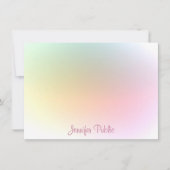 Modernes, farbenfrohe Vorlage Handgeschriebenes Sk (Vorderseite)