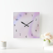 Modernes farbenfroher Regenbogen Galaxie Quadratische Wanduhr (Zuhause)