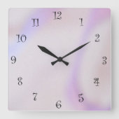 Modernes farbenfroher Regenbogen Galaxie Quadratische Wanduhr (Vorderseite)